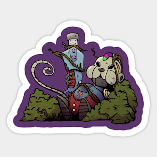 Robo Monkey Sticker